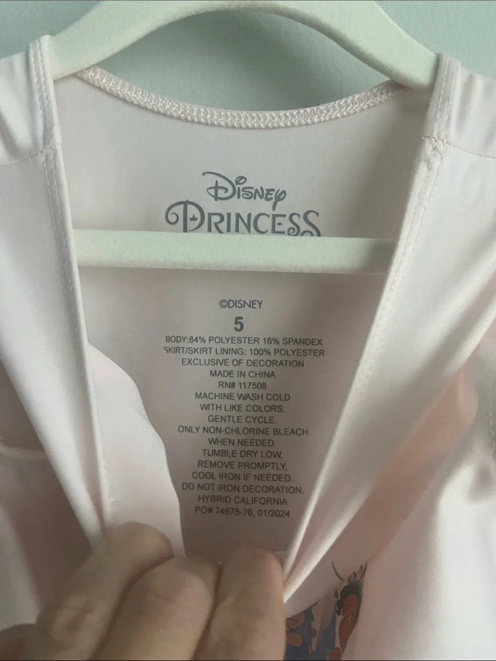 Disney princess tank dress with tulle handkerchief hem size 5 girls